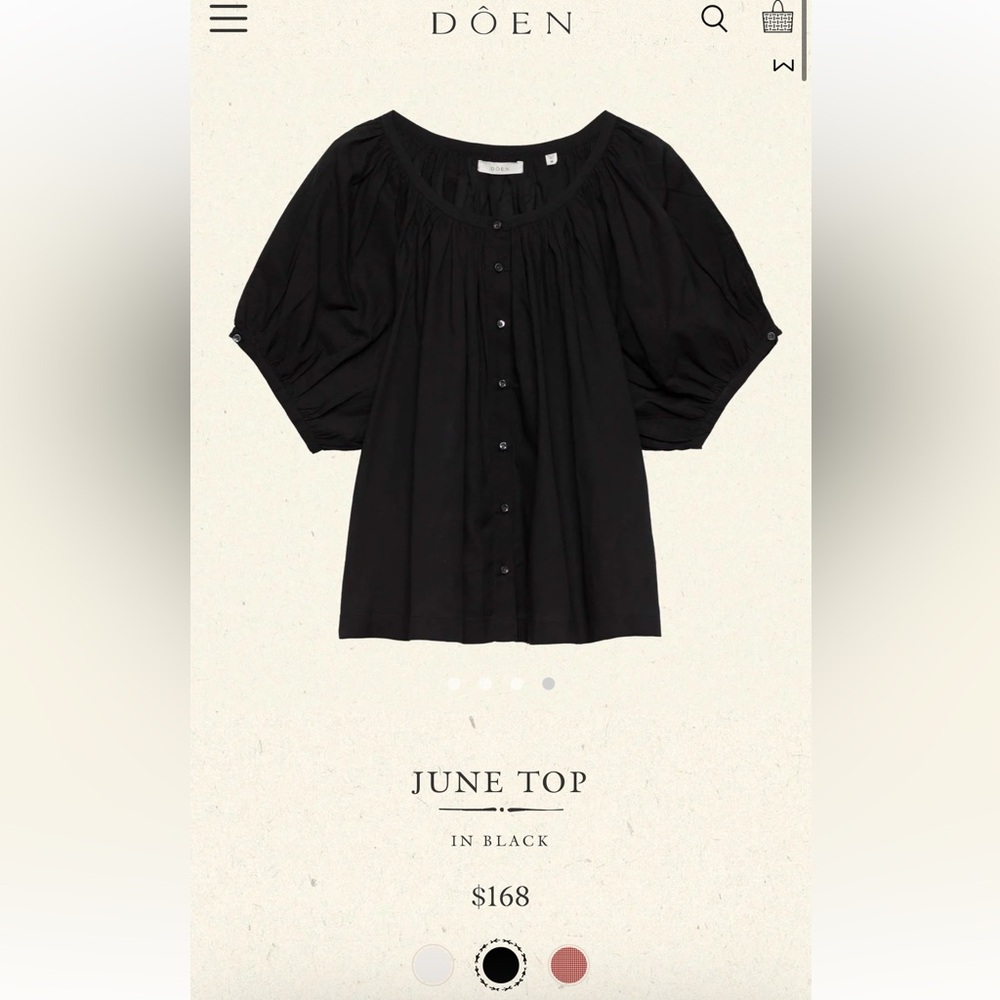 DÔEN June Blouse in black